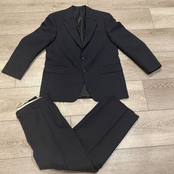 Ralph Ralph Lauren Men’s 2-Piece Suit Blazer & Pants Navy 100% Wool 41R Pants 30 - Picture 1 of 14
